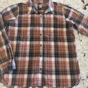 Carhartt Women's Button Down Cotton Shirt Large Plaid Work Casual Preppy Quality
